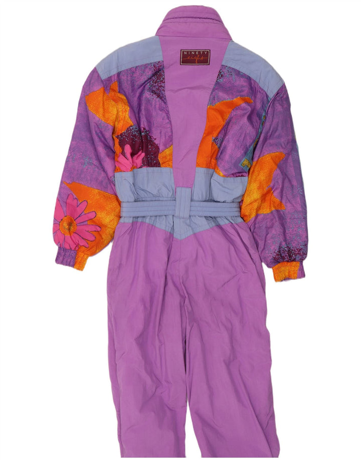 Ninety Eight Ski-Overall für Damen, UK 14, Mittellila, Farbblock-Retro