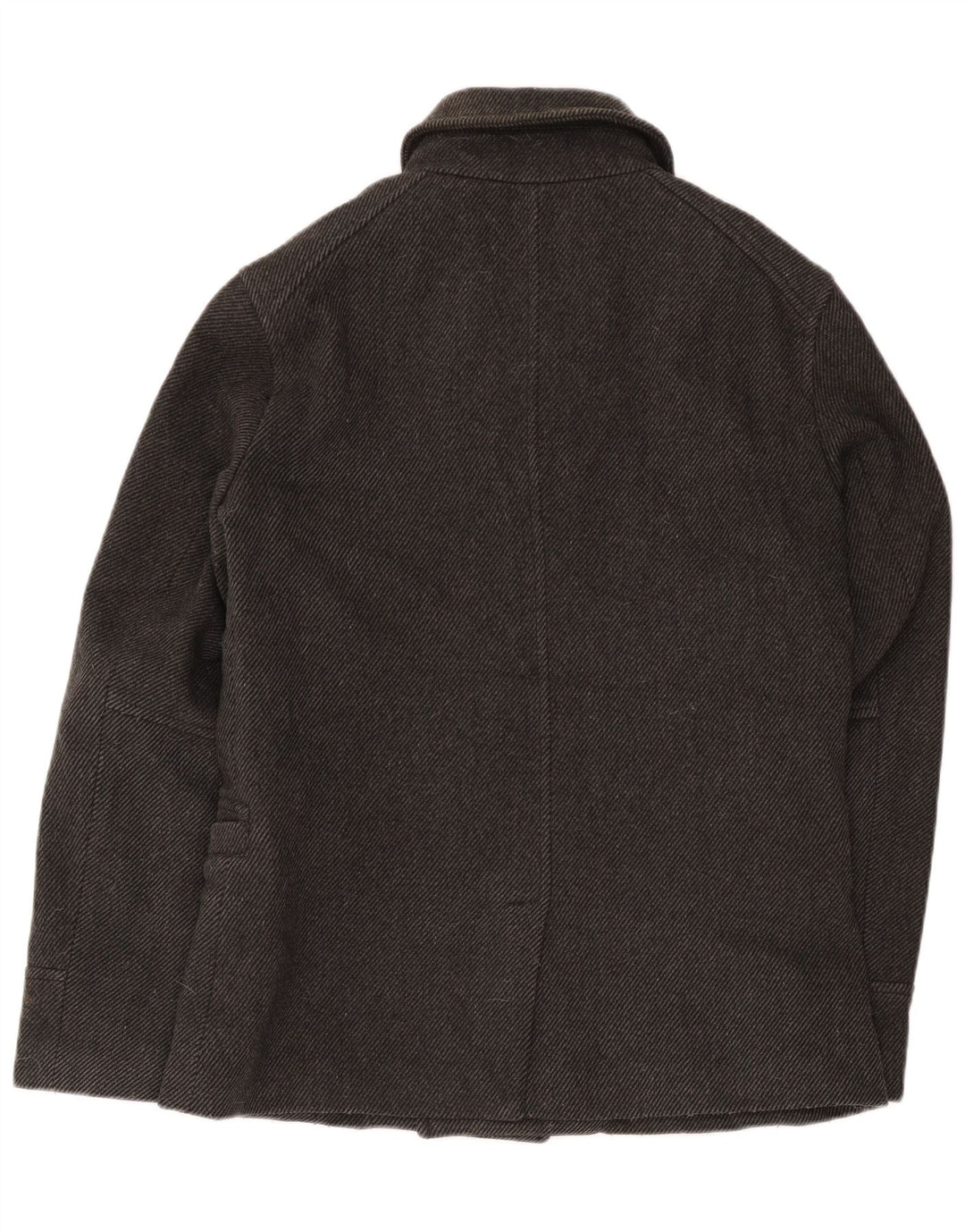 Superdry Herren Pea Coat UK 40 Große graue Wolle