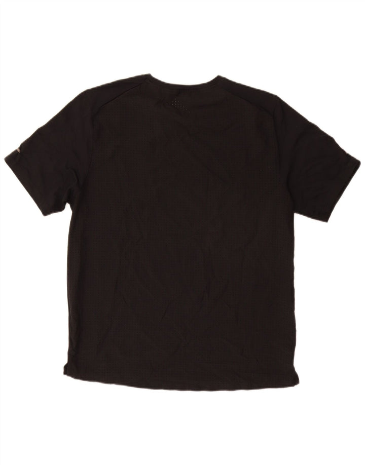 NIKE Herren Dri Fit Graphic T-Shirt Top Mittelschwarzes Polyester