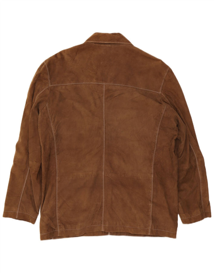 Werther Herren Wildlederjacke IT 54 2XL Braunes Leder