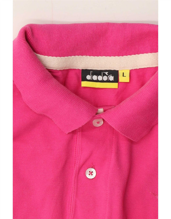 Diadora Herren-Poloshirt, groß, Rosa