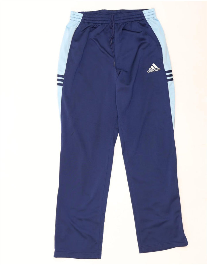 Adidas Herren-Trainingshose, UK-Größe 44/46, groß, marineblau, Colourblock-Baumwolle