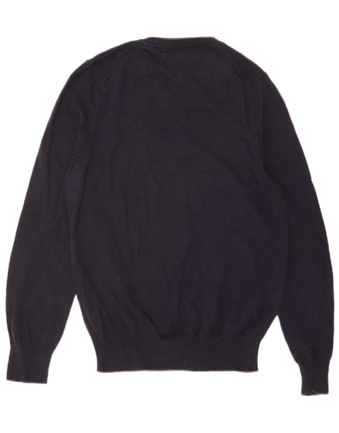 Marks & Spencer Herren-Pullover mit V-Ausschnitt, Größe S, marineblaue Baumwolle