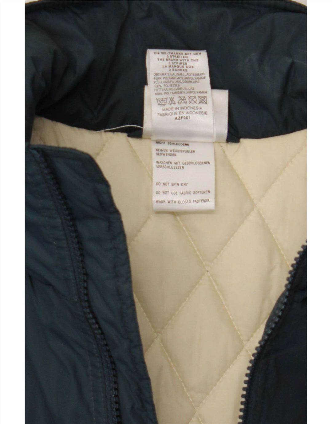 Adidas Herren gepolsterte Jacke UK 38/40 Medium Marineblau Nylon
