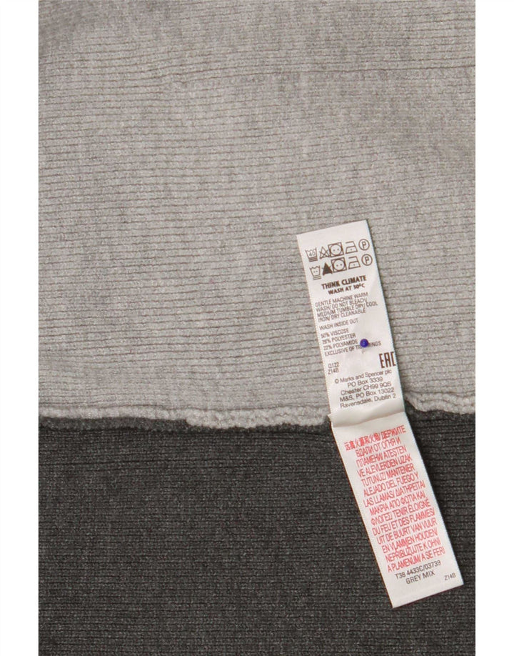 Marks & Spencer Damen Longline-Cardigan-Pullover UK 10 Small Grau