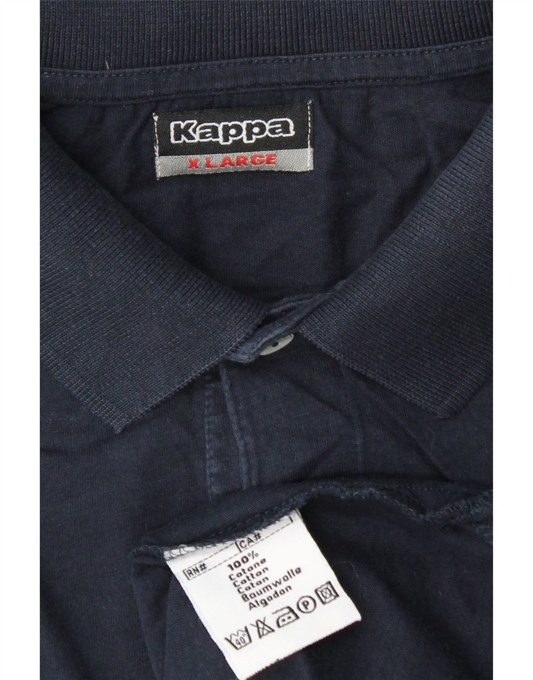 Kappa Herren Poloshirt XL Marineblau Baumwolle