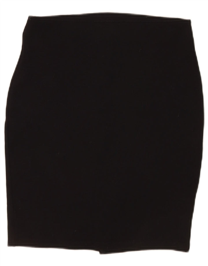 Zara Damen Bleistiftrock Medium W28 Schwarze Viskose