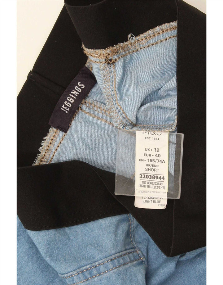 Marks & Spencer Damen Jegging-Jeans UK 12 Medium W30 L26 Blauer Farbblock