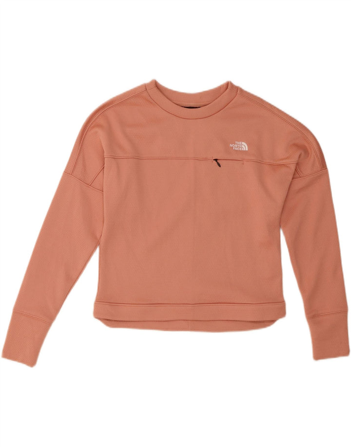 The North Face Damen Crop Sweatshirt Pullover UK 6 XS Orange Polyester