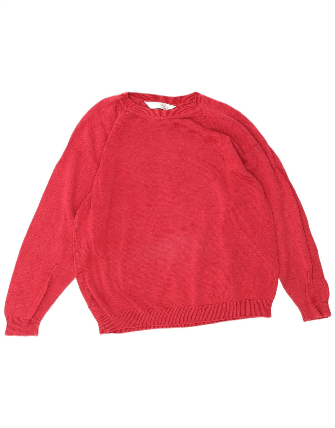 Marks & Spencer Damen-Pullover, übergroß, U-Boot-Ausschnitt, Gr. 40, Größe L, Rot