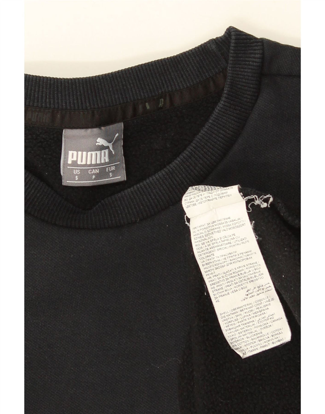 Puma Damen-Sweatshirt in Übergröße, Gr. 10, Größe S, Schwarz, Baumwolle