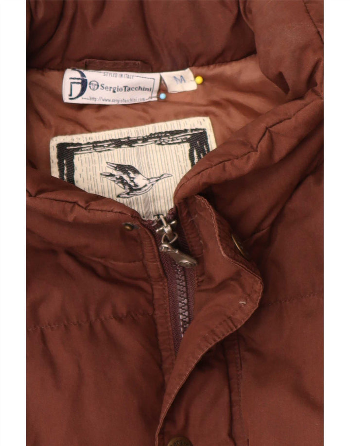 Sergio Tacchini Herren Wattierte Jacke UK 38 Mittelbraun