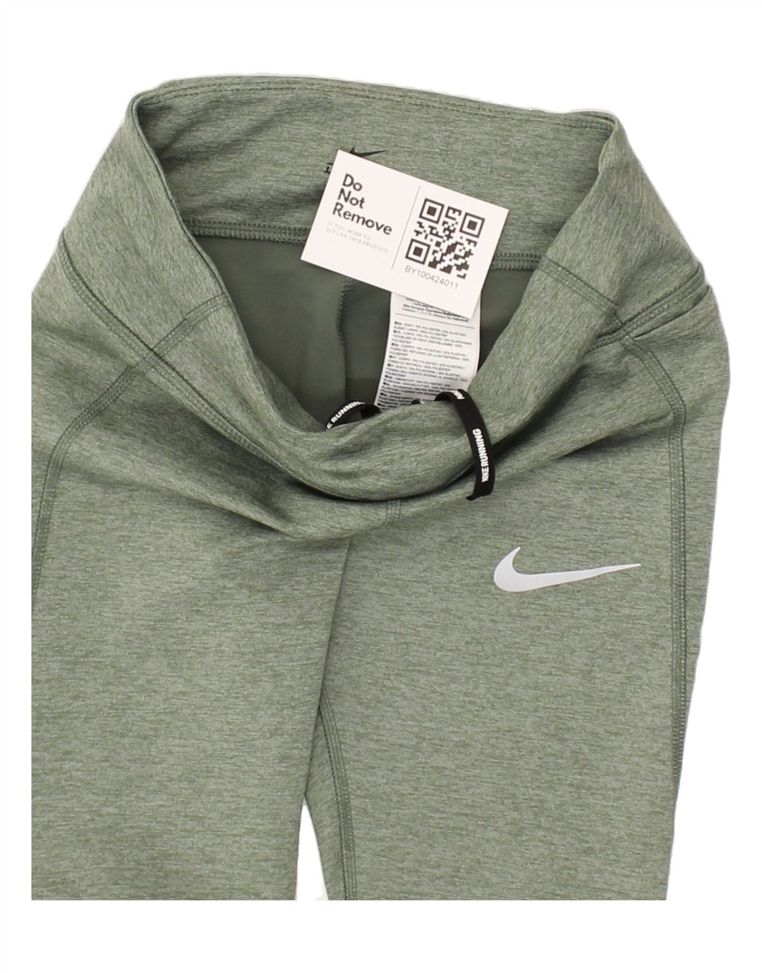 NIKE Womens Dri Fit Capri Leggings UK 8 Small Green Polyester | Vintage Nike | Thrift | Second-Hand Nike | Used Clothing | Messina Hembry 