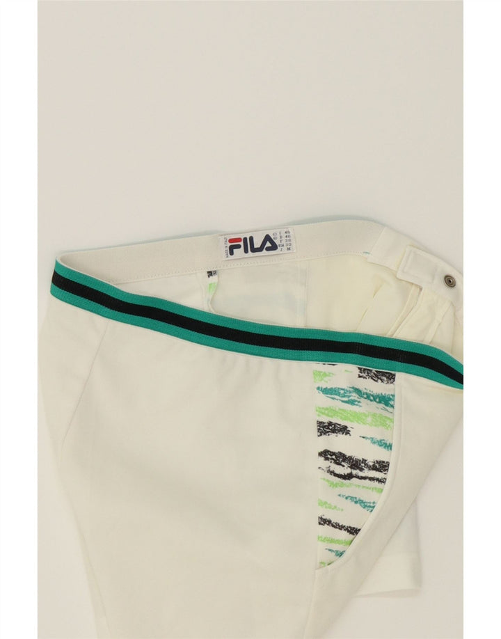 FILA Womens Chino Shorts W30 Medium  White Vintage Fila and Second-Hand Fila from Messina Hembry 