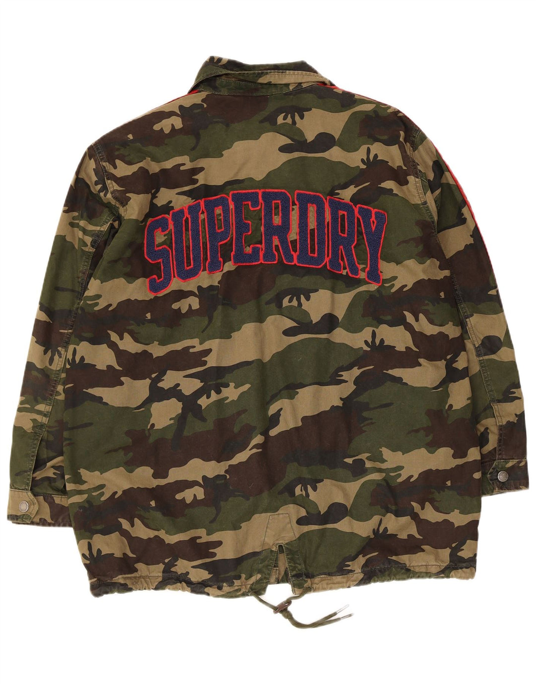 Superdry Graphic Military-Jacke für Damen, UK 12, mittlere Khaki-Tarnung