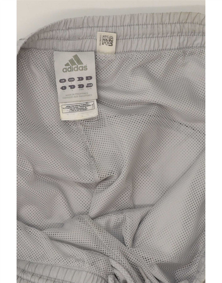 Adidas Herren-Trainingshose XL, graues Colourblock-Polyester