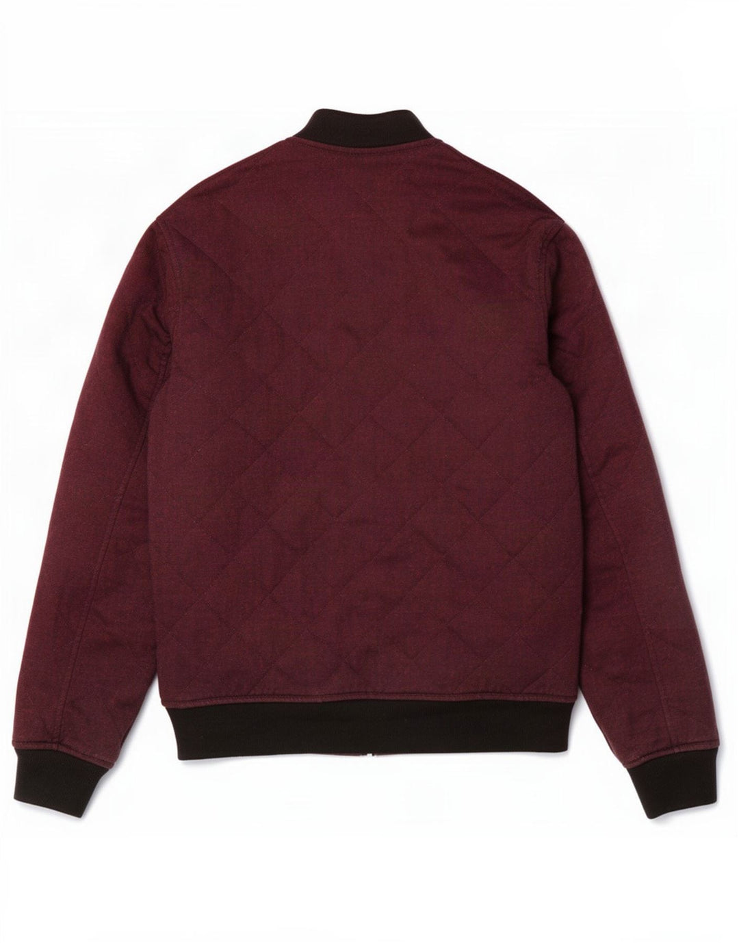 Zara Herren Bomberjacke UK 36 Small Burgund Colourblock Polyester