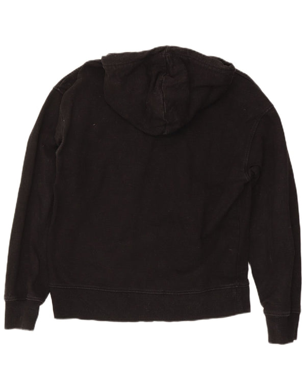 Calvin Klein Jeans Damen Kapuzenpullover UK 16 Große schwarze Baumwolle