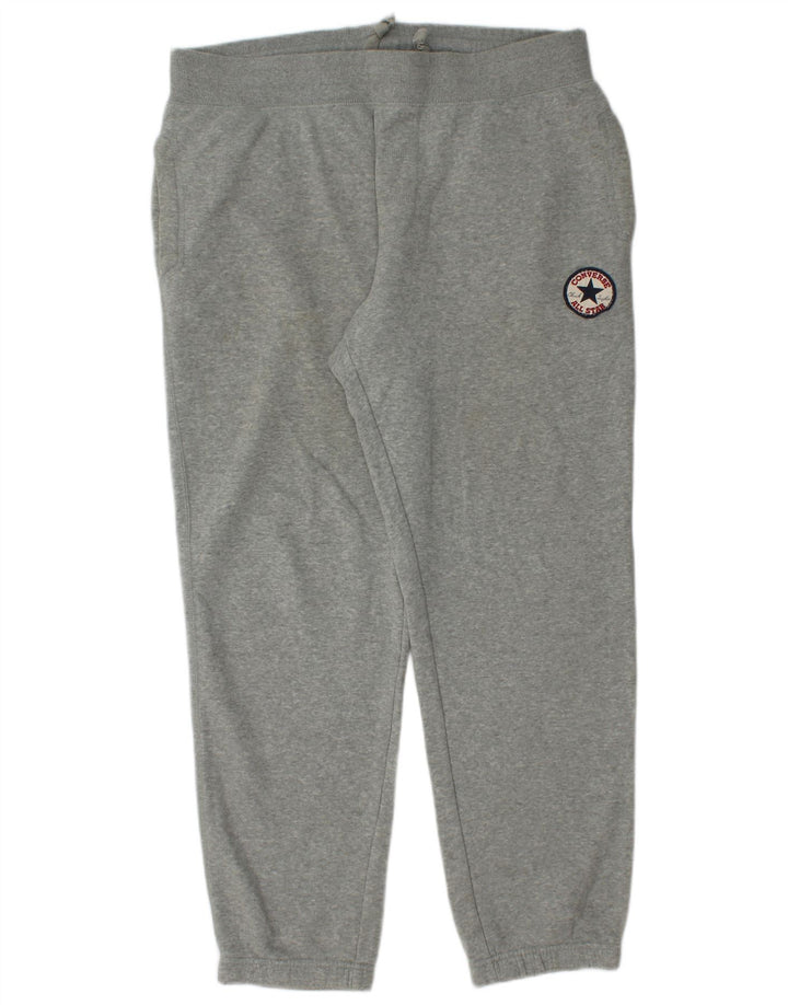 Converse Herren-Trainingshose, Jogginghose, XL, graue Baumwolle