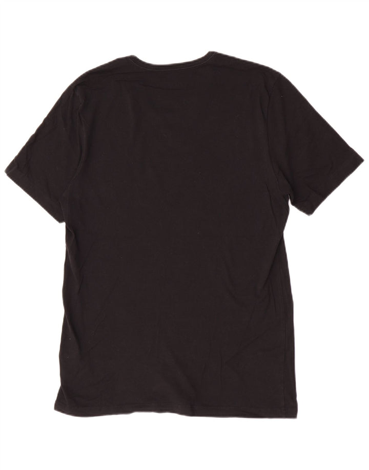 Hugo Boss Herren T-Shirt Top Medium Schwarz Baumwolle