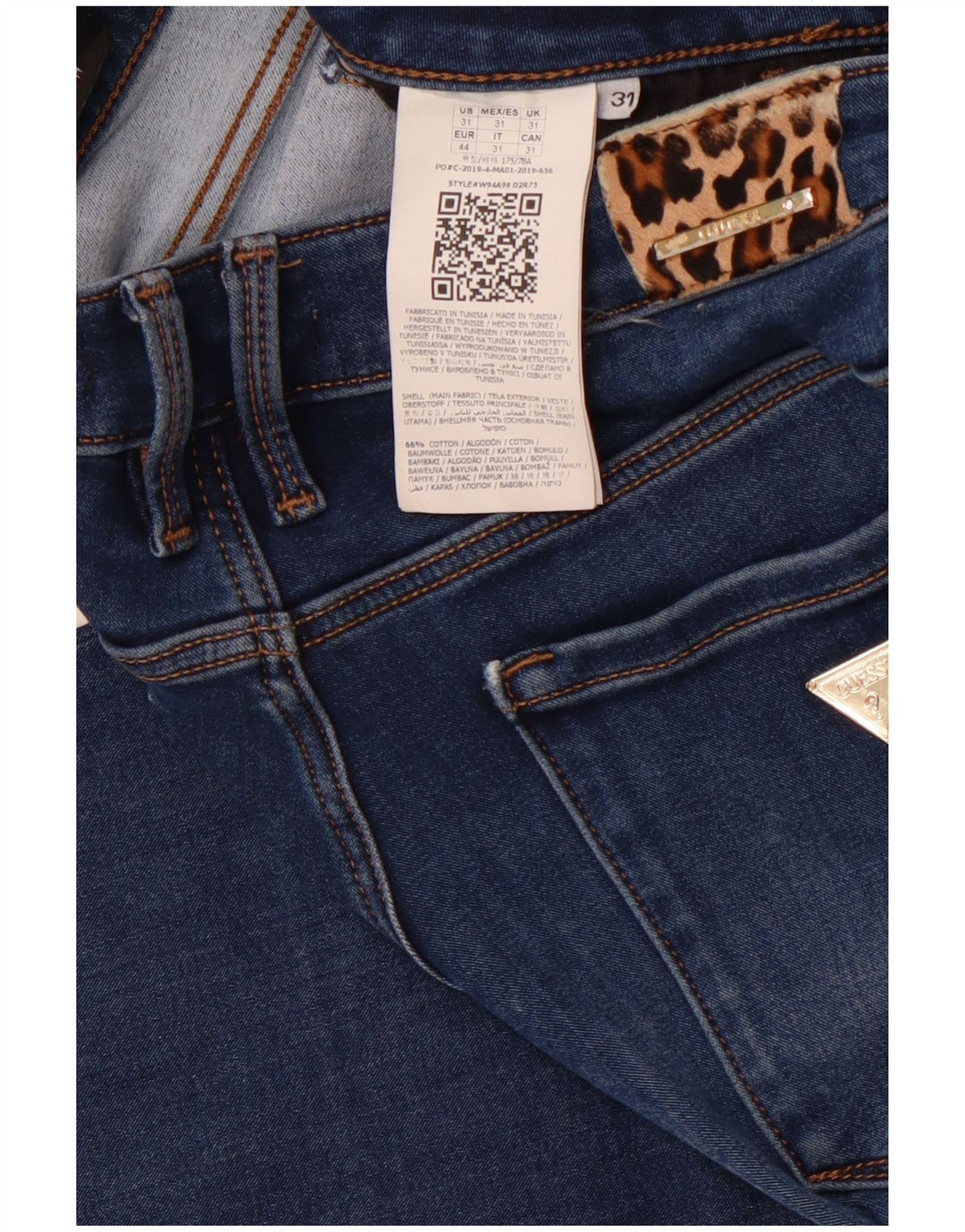 GUESS Damen Annette Skinny Jeans W31 L29 Marineblaue Baumwolle