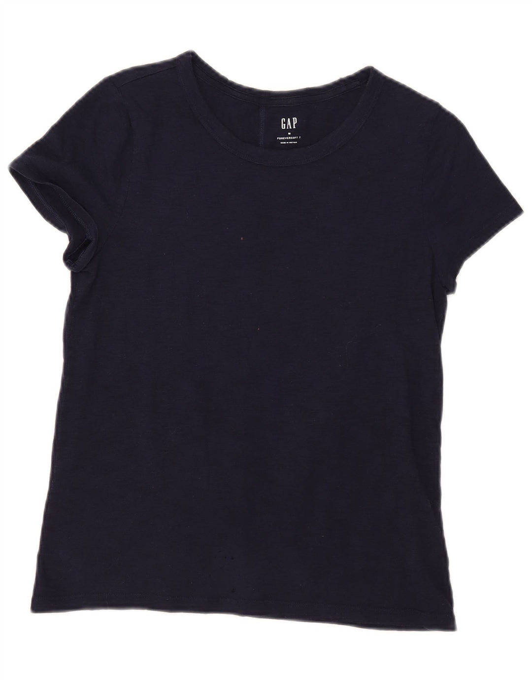 Gap Damen T-Shirt Top UK 12 Medium Marineblau Baumwolle