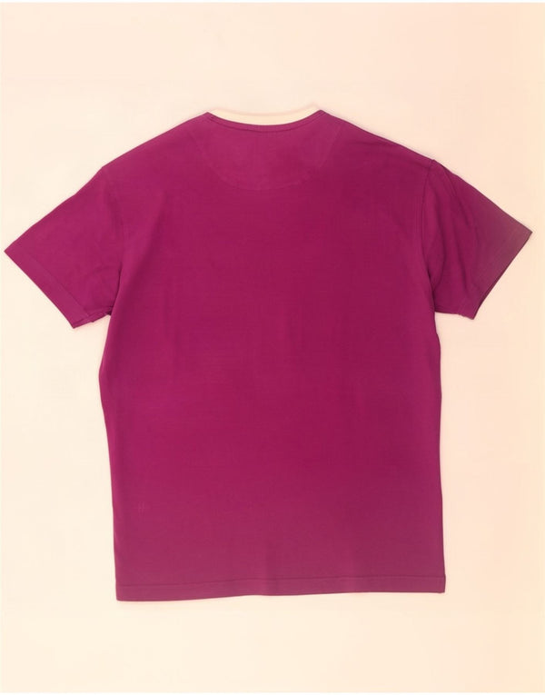 Harmont & Blaine Herren-T-Shirt mit schmaler Passform, Grafik, XL, Lila, Baumwolle