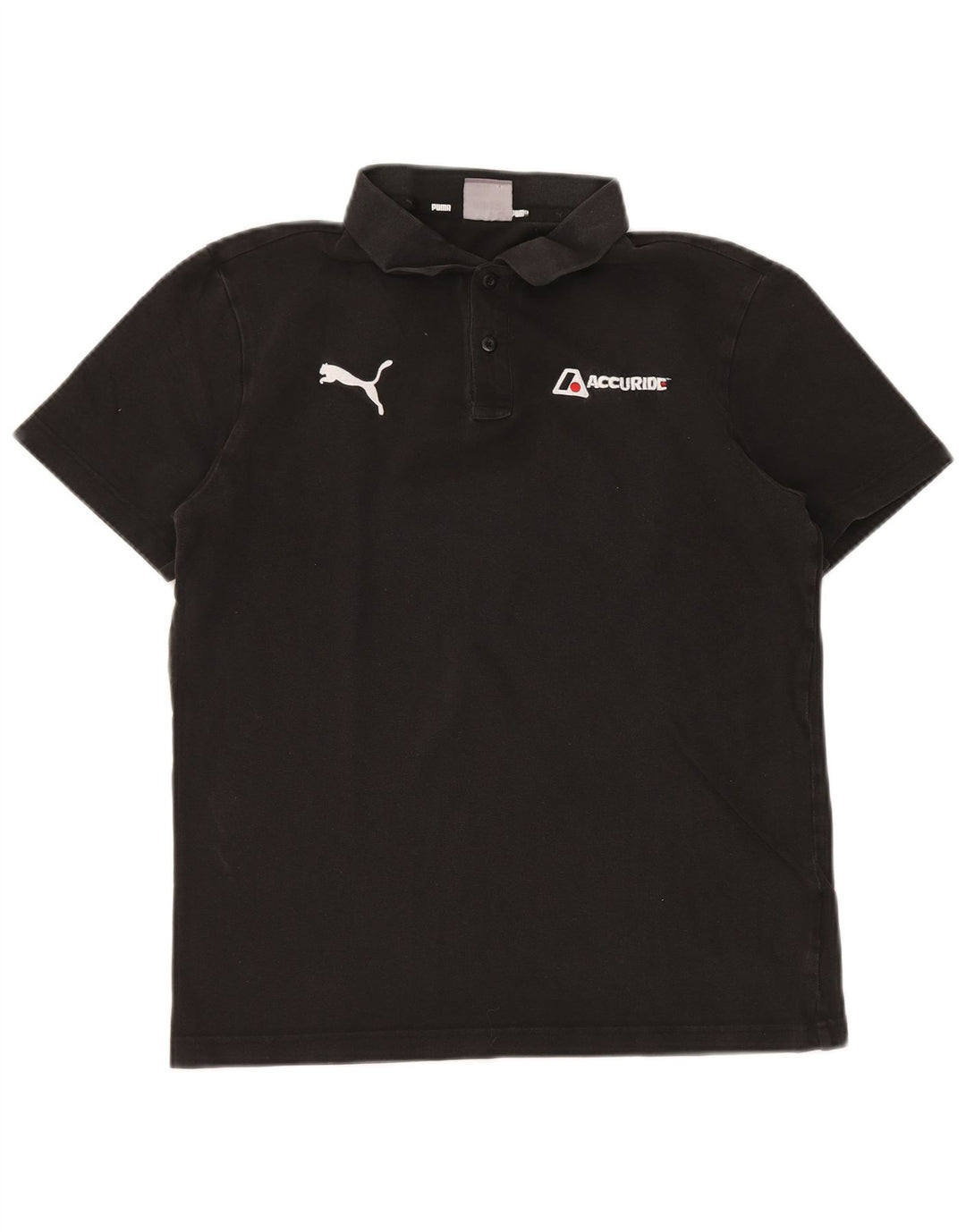 PUMA Herren Poloshirt Medium Schwarz Baumwolle