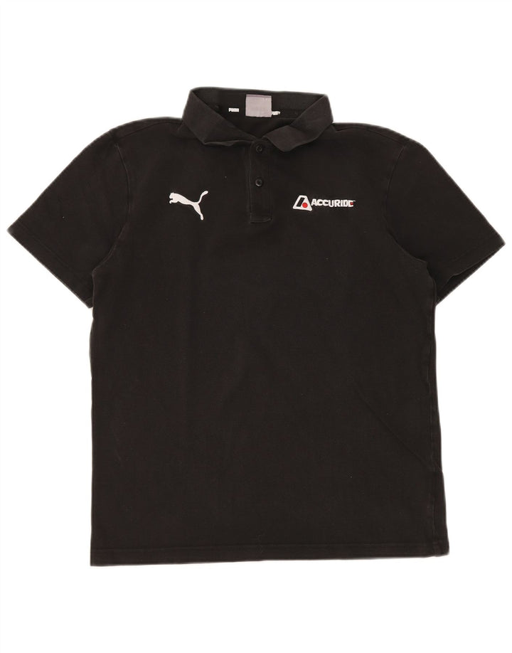 PUMA Herren Poloshirt Medium Schwarz Baumwolle