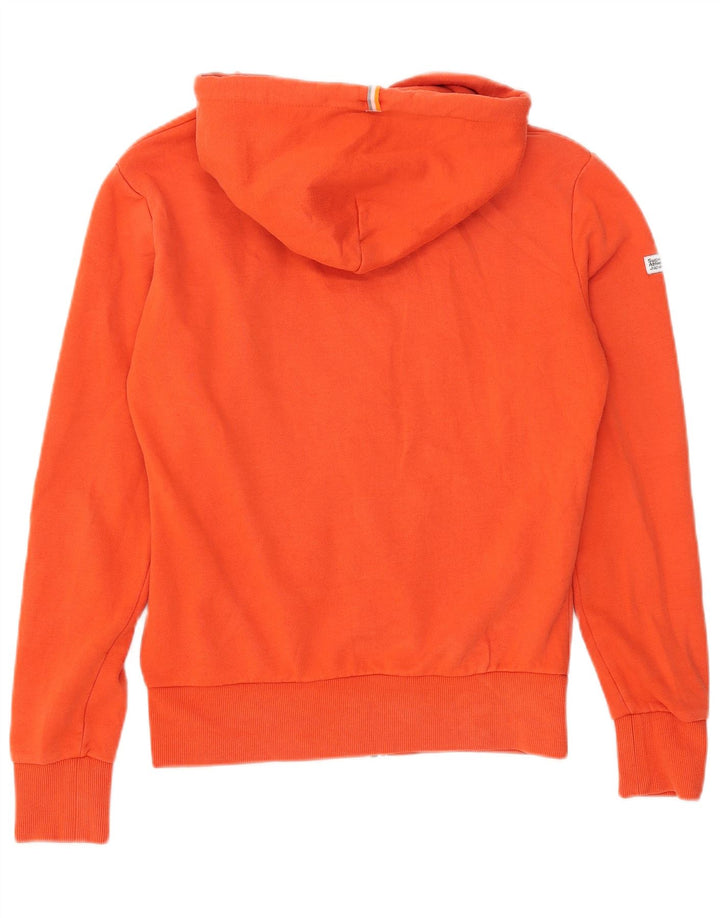 Superdry Herren-Kapuzenpullover mit Reißverschluss, Größe S, Orange, Baumwolle