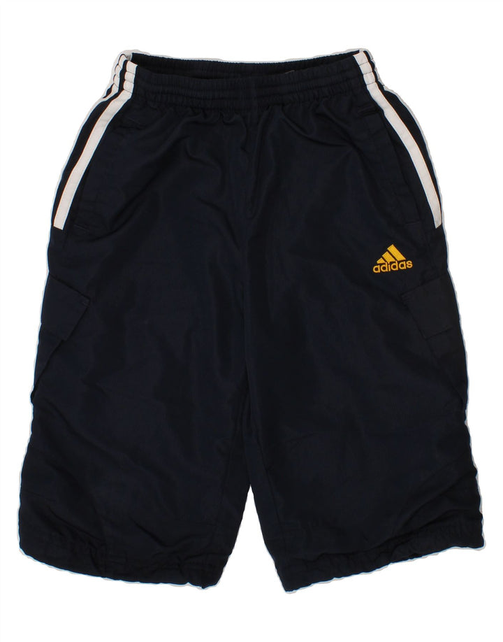 ADIDAS Boys Clima 365 Bermuda Sport Shorts 4-5 Years Navy Blue Polyester Vintage Adidas and Second-Hand Adidas from Messina Hembry 