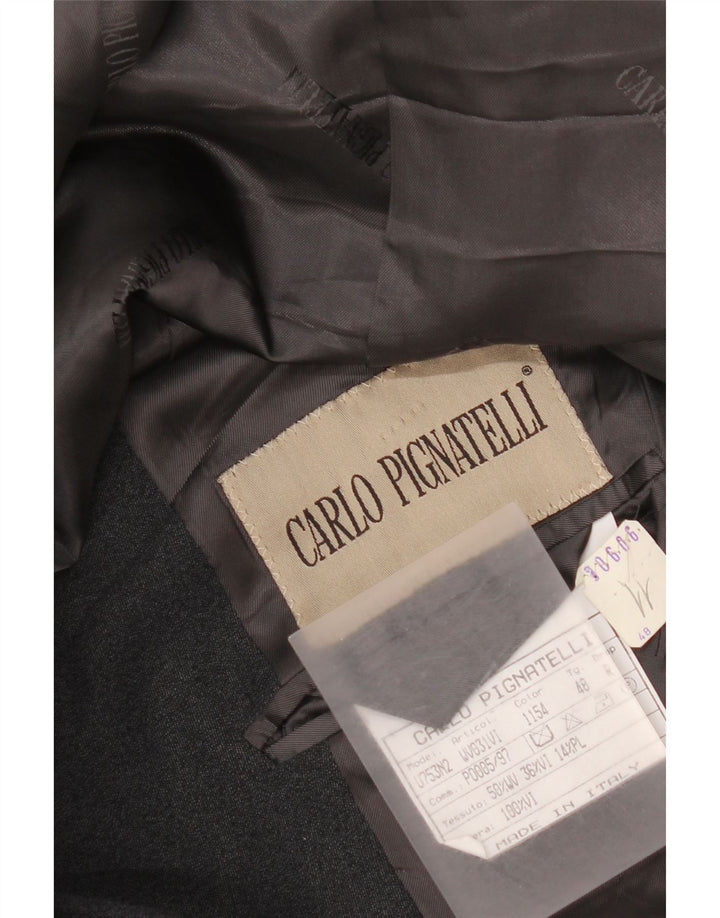 Carlo Pignatelli Herren Longline 4-Knopf-Blazerjacke IT 48 Mittelgrau