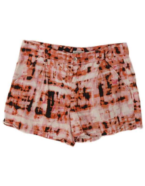Calvin Klein Womens Casual Shorts UK 12 Medium W30 Mehrfarbig Tie Dye