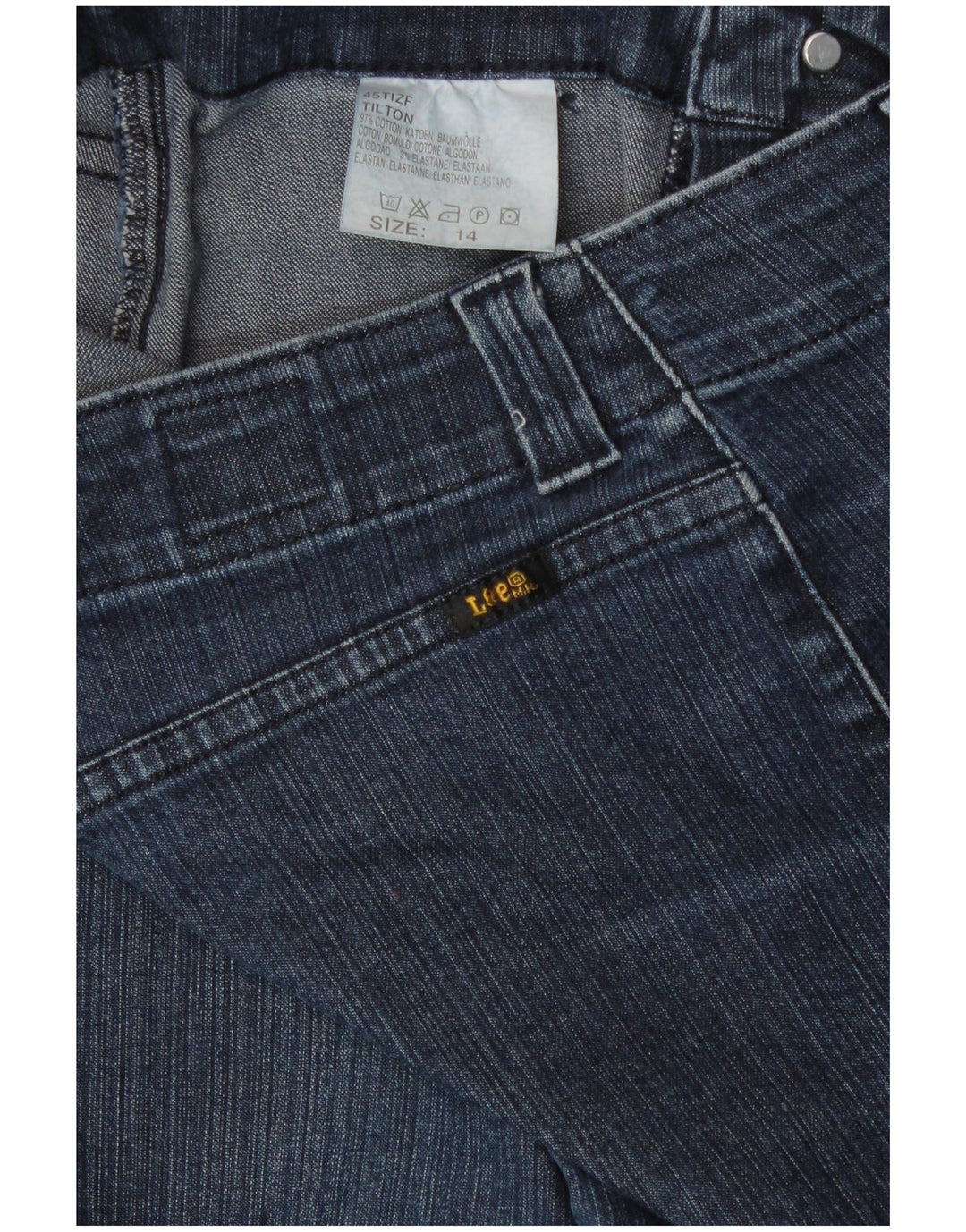Lee Damen Tilton Bootcut Jeans US 14 Large W28 L30 Marineblaue Baumwolle