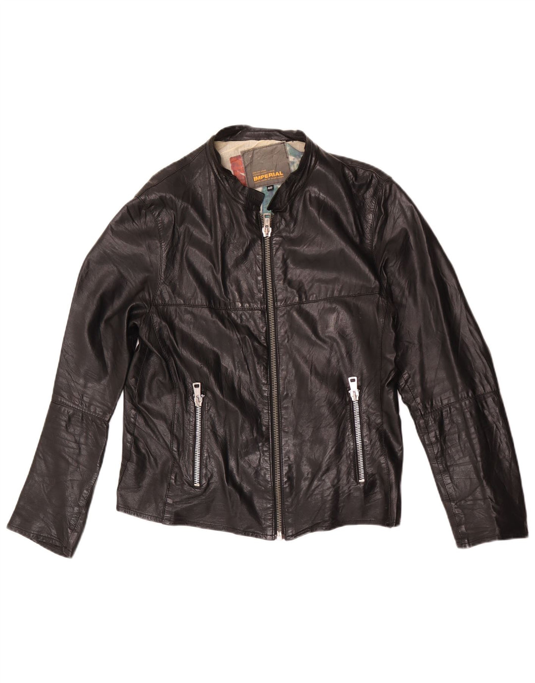 Imperial Damen Biker-Lederjacke IT 48 XL Schwarz