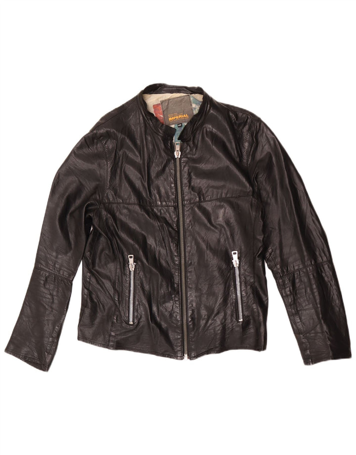 Imperial Damen Biker-Lederjacke IT 48 XL Schwarz