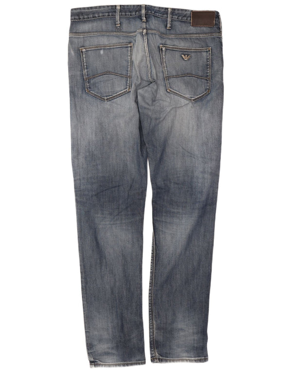 Armani Damen Slim Jeans W34 L34 Blau