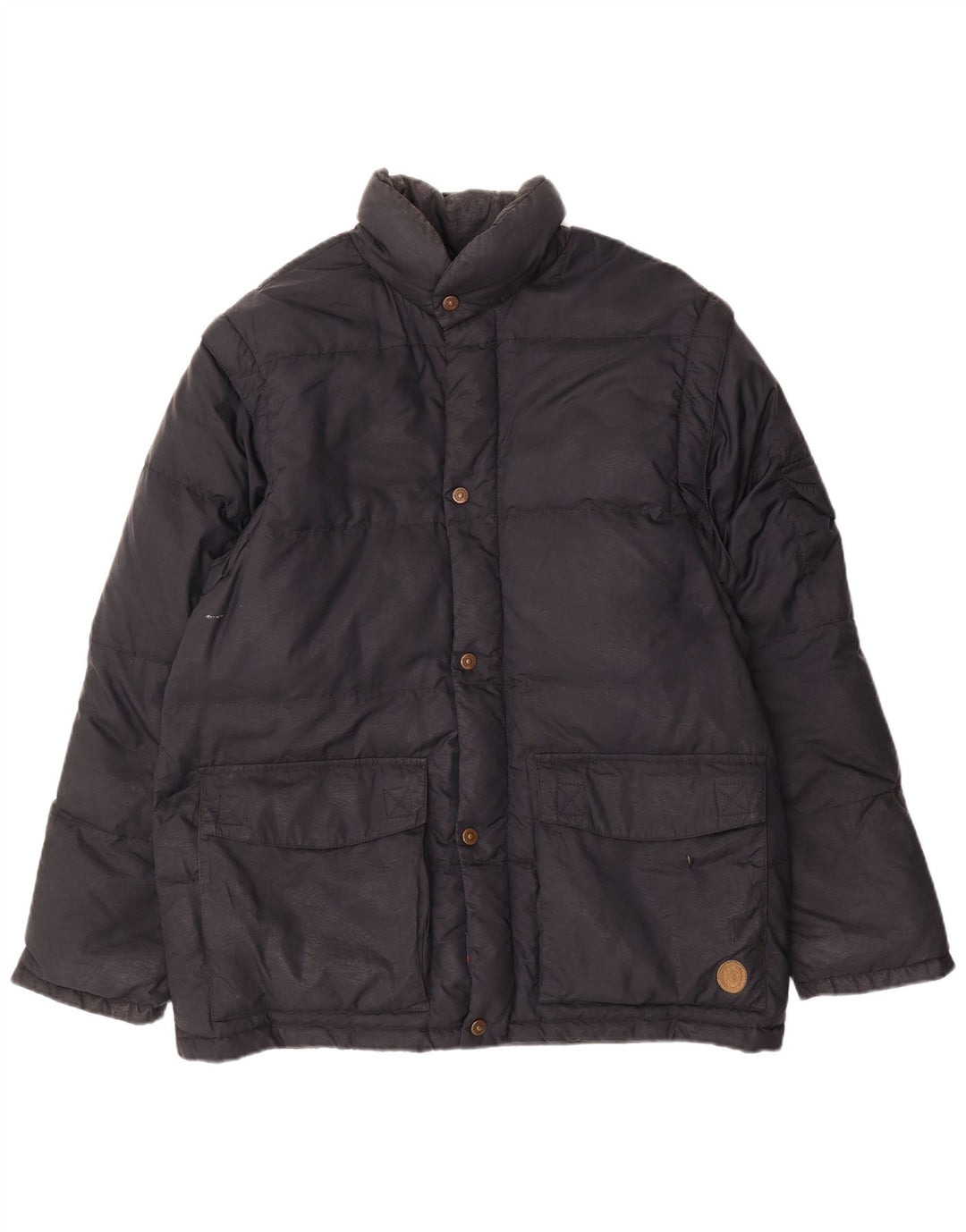 Trussardi Herren Loose Fit Wattierte Jacke IT 44 XS Schwarz Polyester