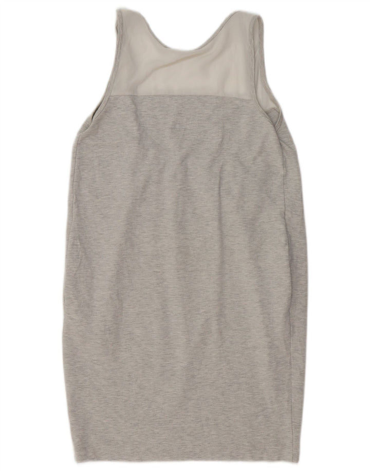 ZARA Damen Ärmelloses Basic-Kleid UK 10 Small Grau