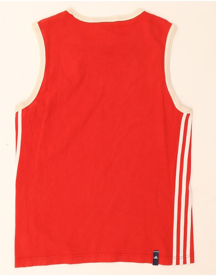 Adidas Herren Weste Top UK 38/40 Mittelrote Baumwolle