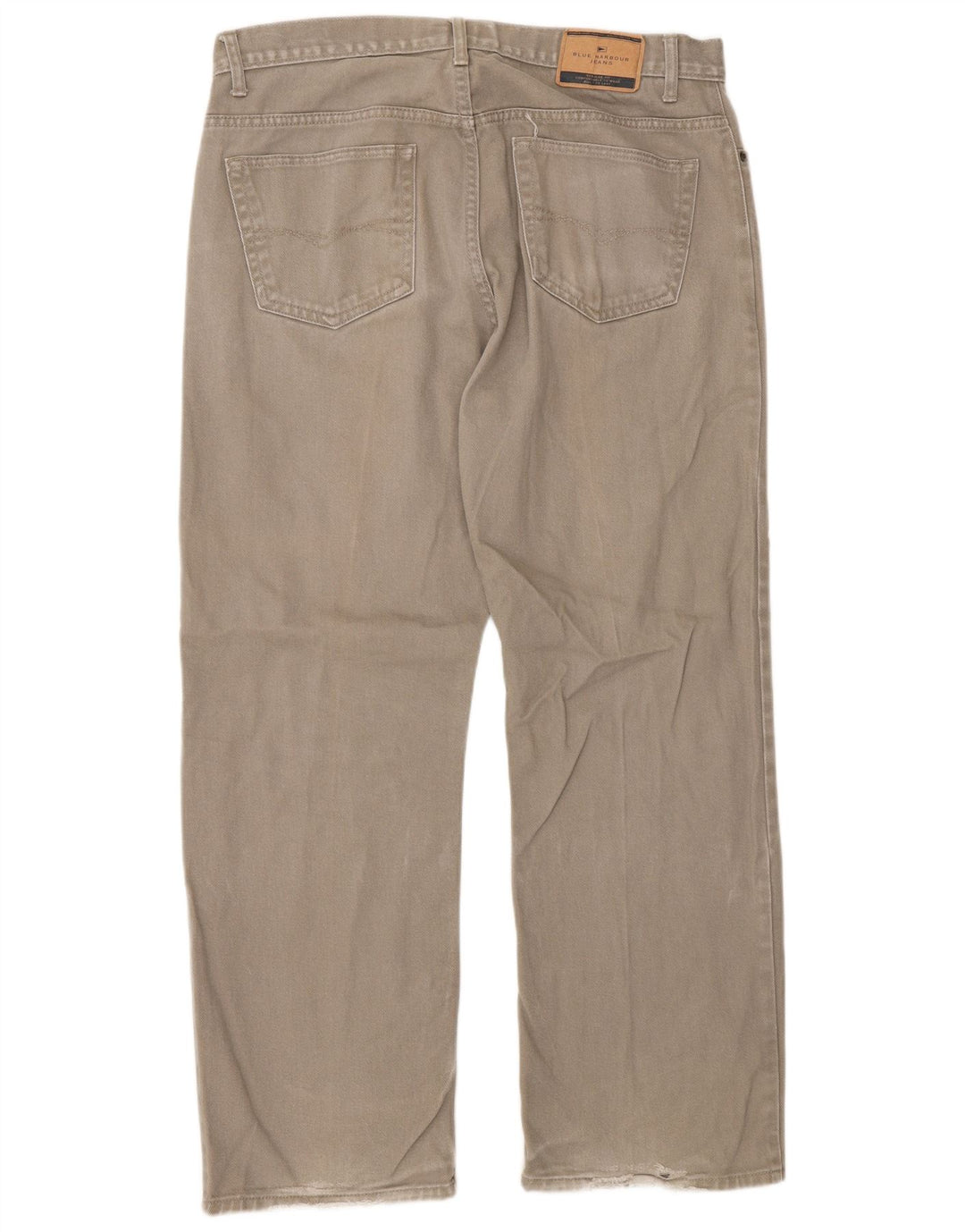 Marks & Spencer Herren Blue Harbor Straight Jeans W36 L29 Beige Baumwolle