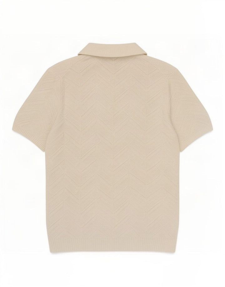 Marks & Spencer Herren-Poloshirt aus mittelweißer Baumwolle