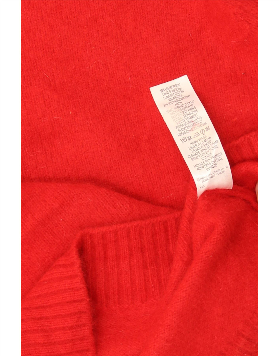Marks & Spencer Damen Crop Pullover mit Rundhalsausschnitt, Gr. 8, Rot