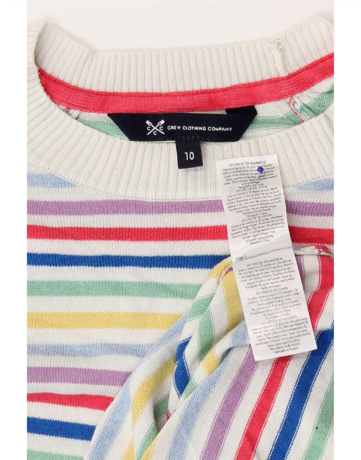 Crew Clothing Damen-Pullover mit Rundhalsausschnitt, Gr. 10, Größe S, Mehrfarbig