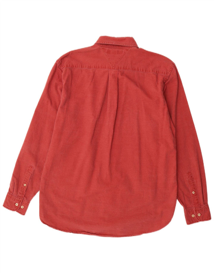 Tommy Hilfiger Herrenhemd mittelrote Baumwolle
