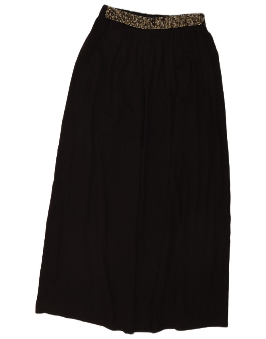 ZARA Damen Plissee-Maxirock Medium W28 Schwarz