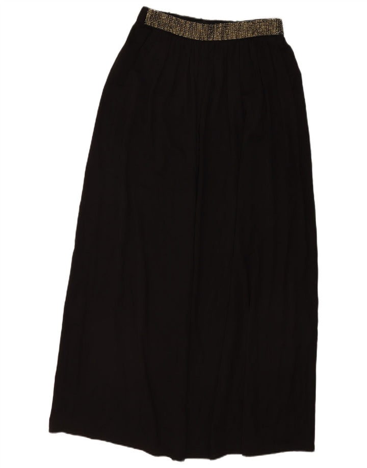 ZARA Damen Plissee-Maxirock Medium W28 Schwarz
