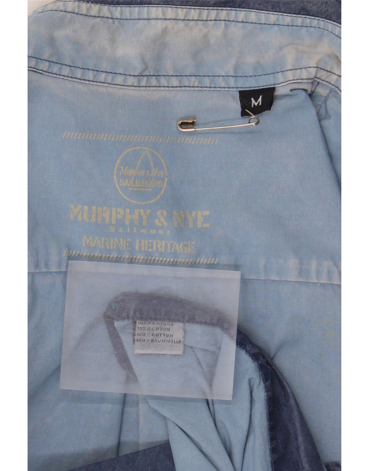 Murphy & Nye Herrenhemd aus mittelblauer Baumwolle