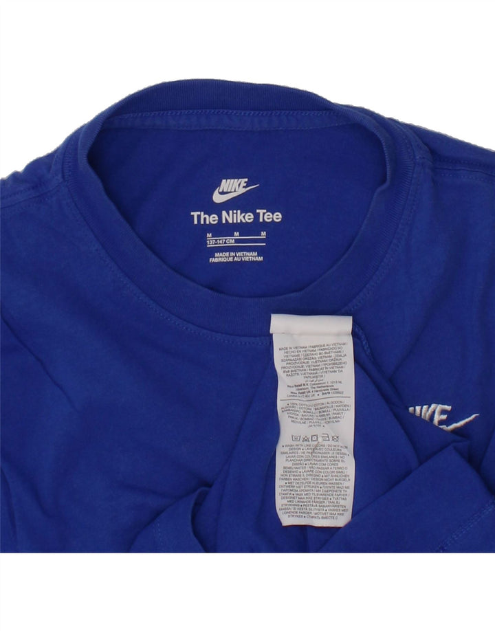 NIKE Boys T-Shirt Top 10-11 Years Medium Blue Cotton Vintage Nike and Second-Hand Nike from Messina Hembry 
