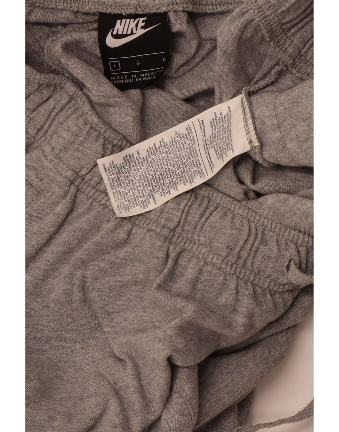 NIKE Herren-Sportshorts, groß, graue Baumwolle